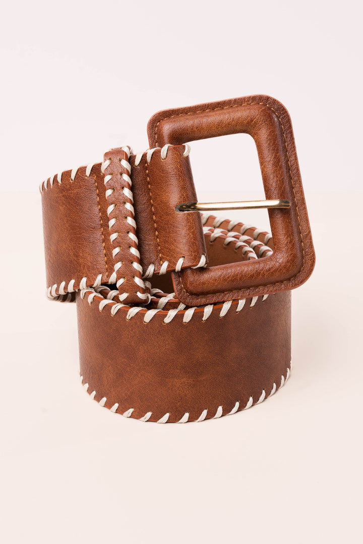 Whipstitch Buckle Belt