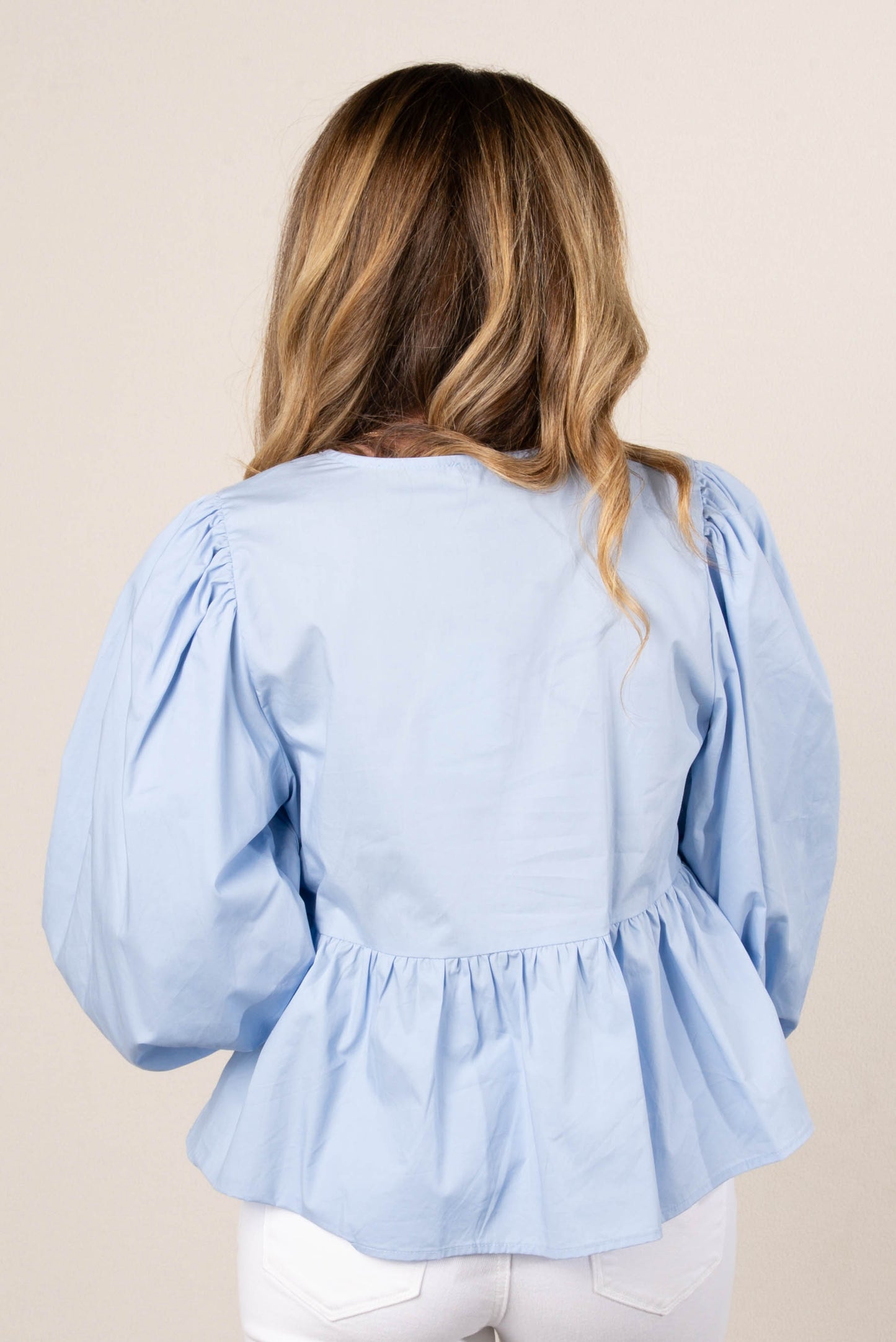 Bow Front Peplum Top