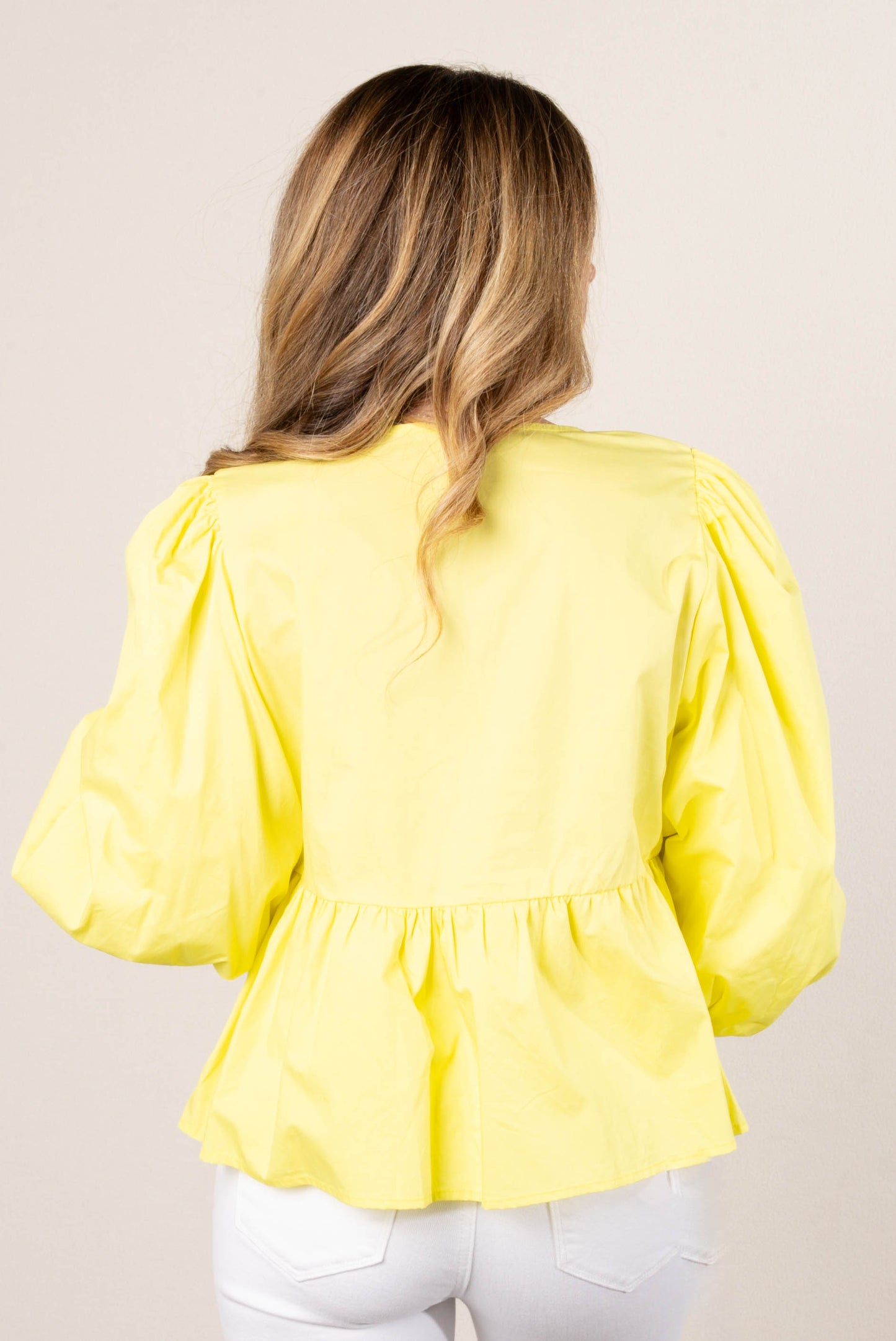 Bow Front Peplum Top