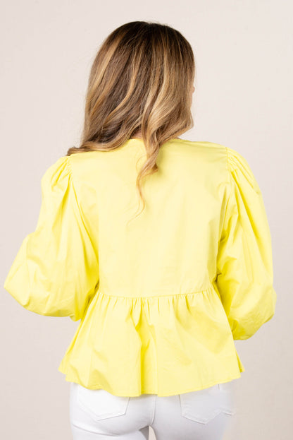 Bow Front Peplum Top