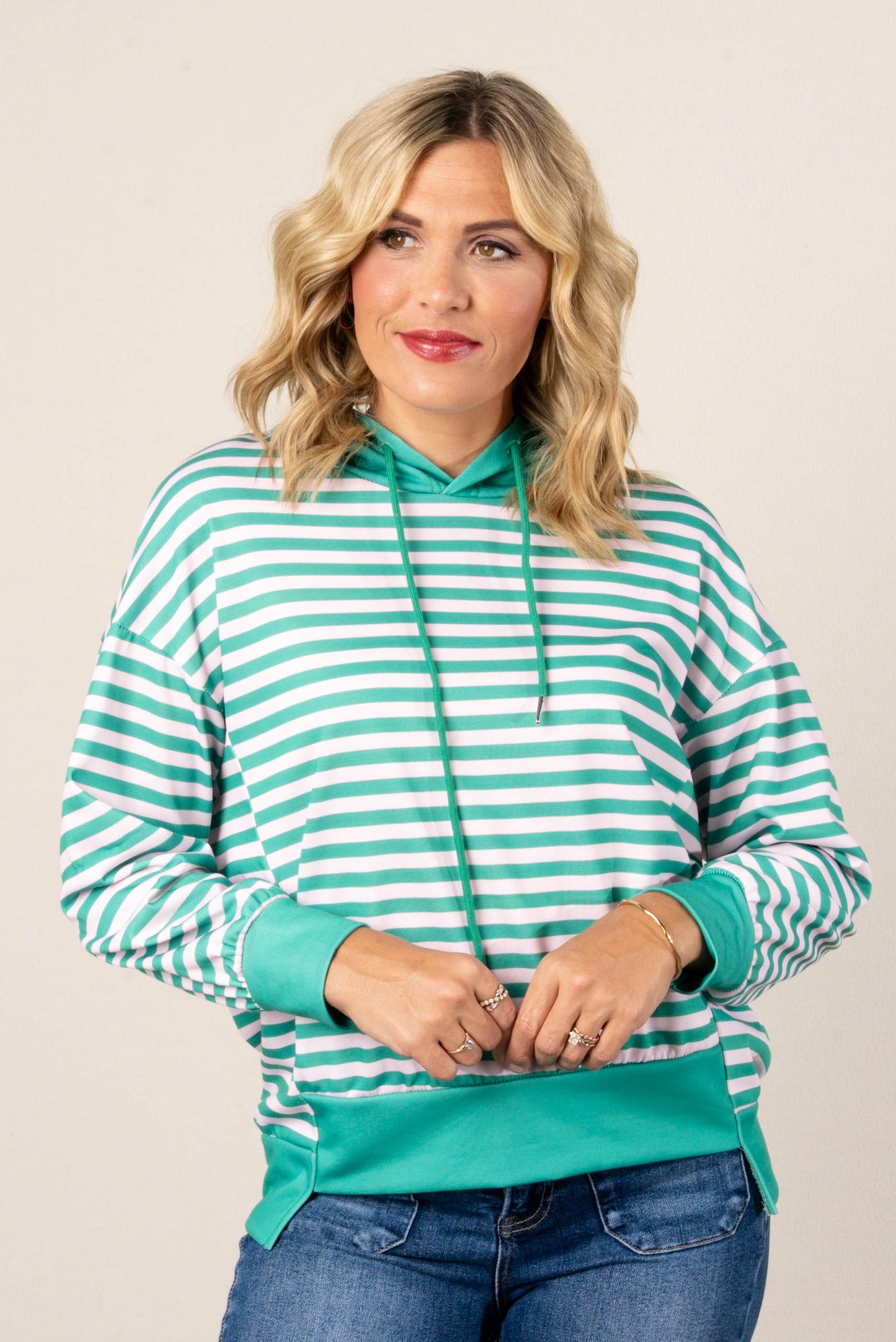 Georgia Mae Striped Hooded Pullover