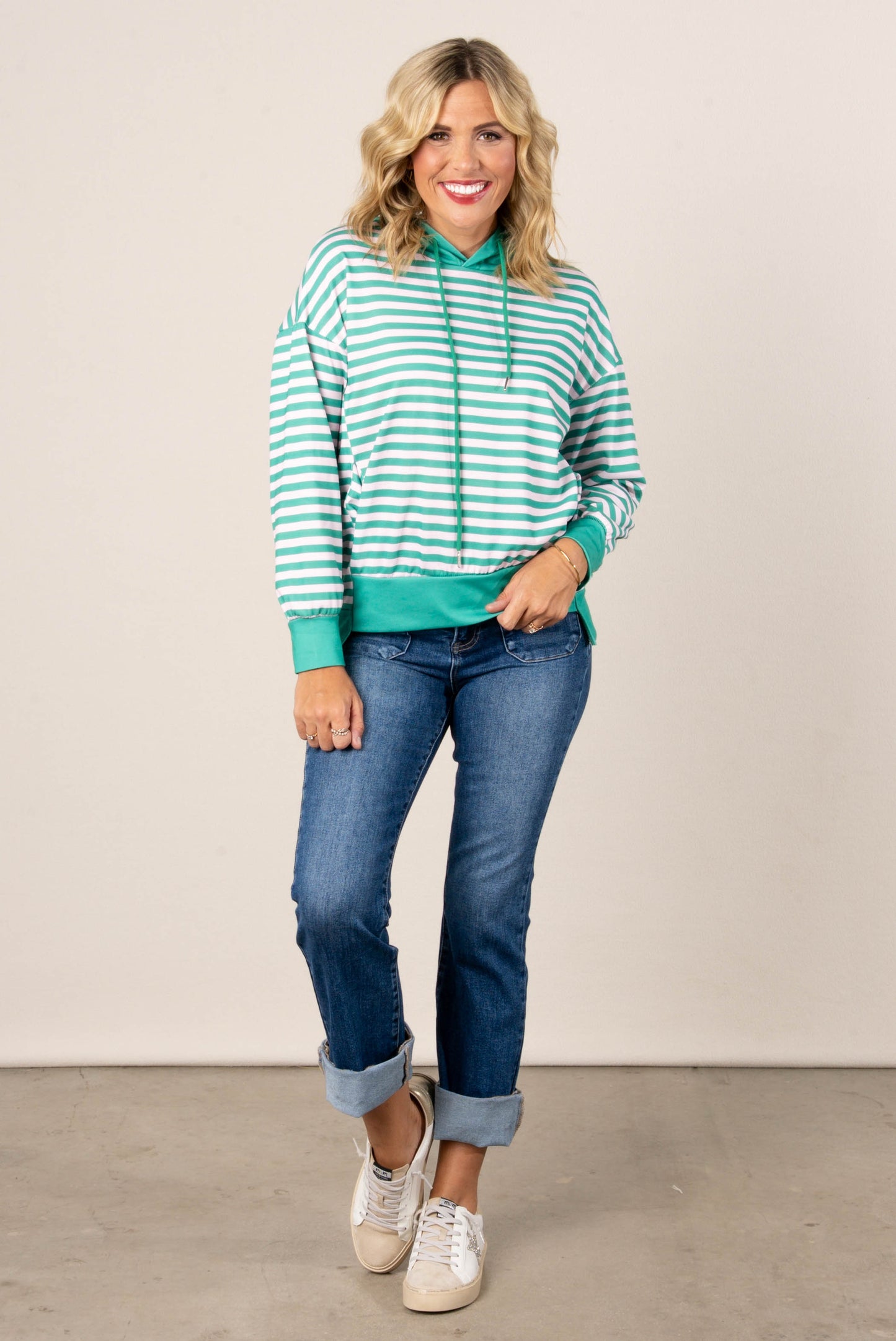 Georgia Mae Striped Hooded Pullover