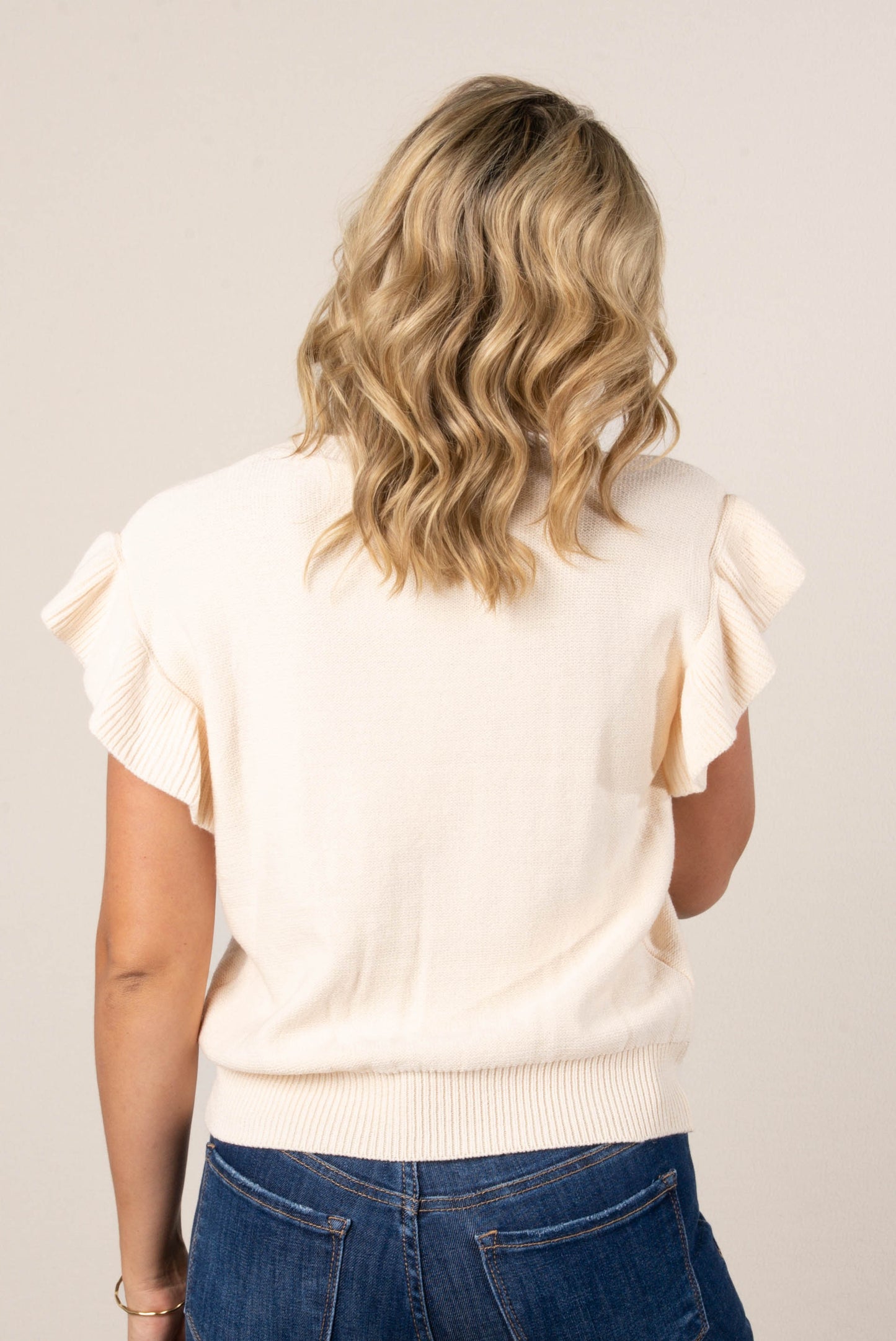 Ruffle Sleeve Sweater