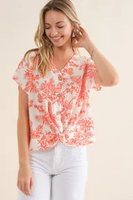 Floral Front Twist Top *Final Sale*