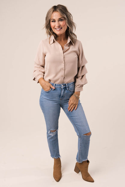 Tiered Sleeve Blouse