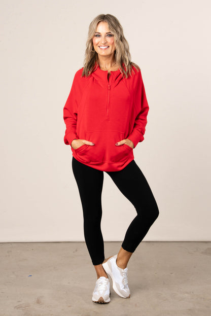 Scuba Half Zip Hooded Pullover