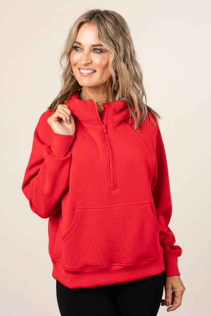 Scuba Half Zip Hooded Pullover
