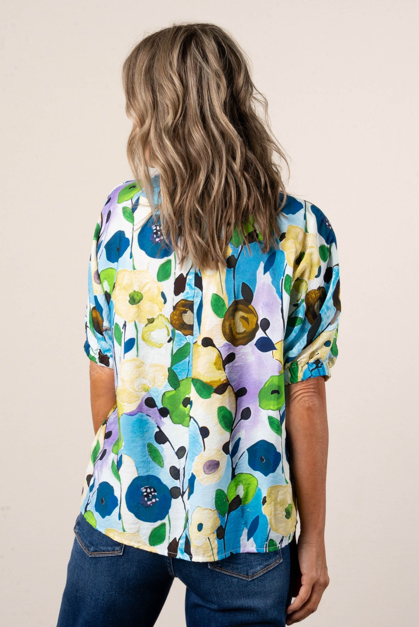 Georgia Mae Floral Stand Collar Blouse