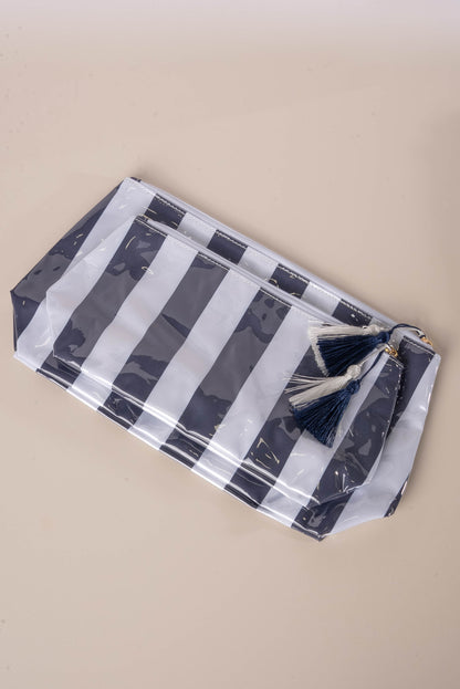 Georgia Mae Striped Makeup Bags - 2 pc
