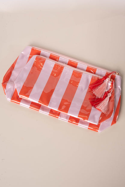 Georgia Mae Striped Makeup Bags - 2 pc