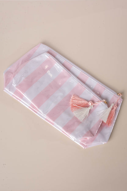 Georgia Mae Striped Makeup Bags - 2 pc