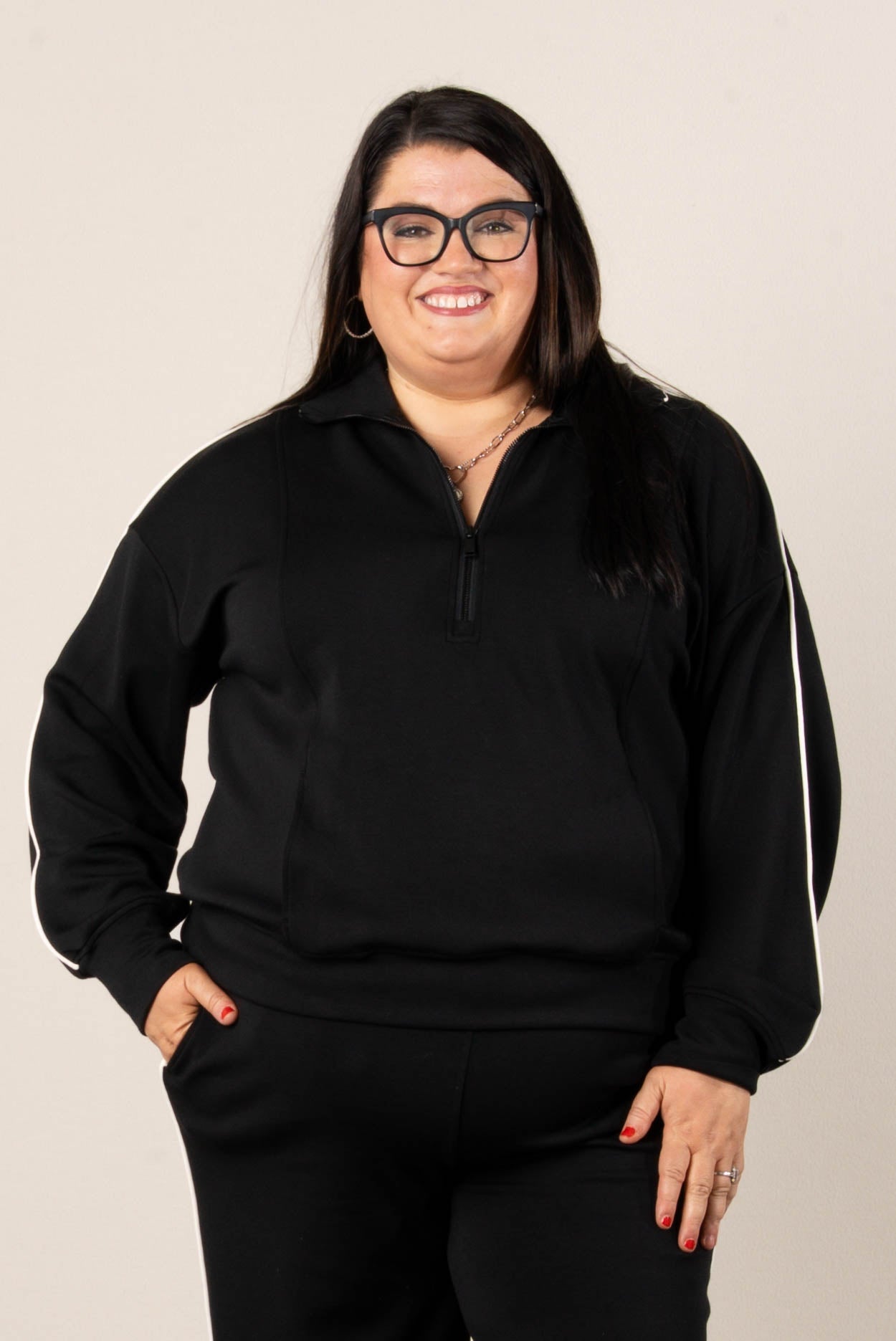 Scuba Piping Detail Loungewear Set