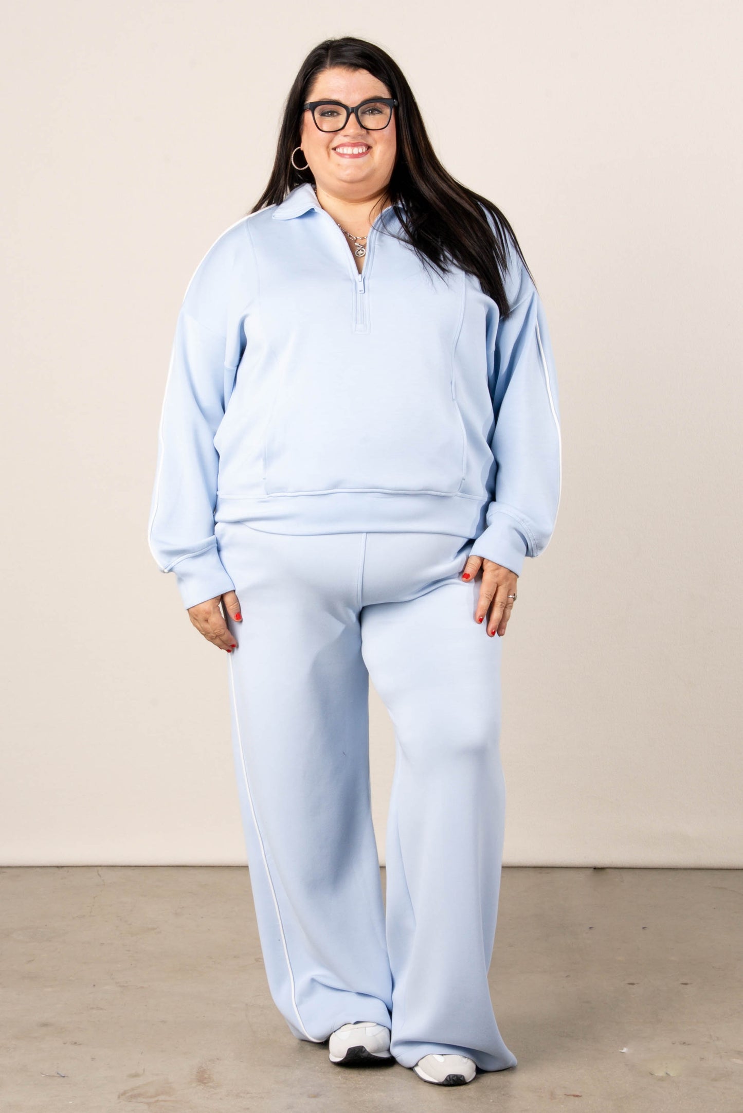 Scuba Piping Detail Loungewear Set