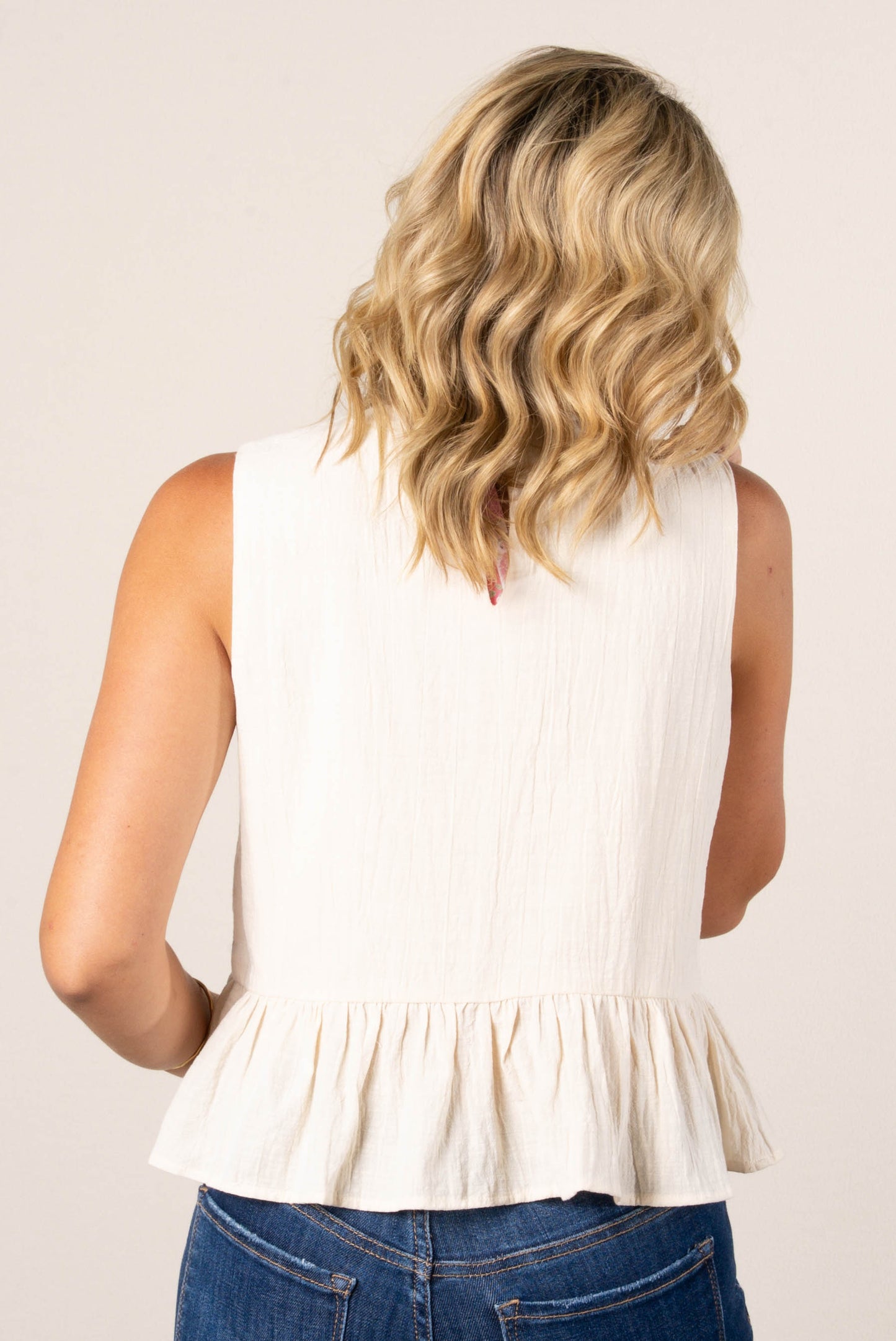 Bow Front Peplum Top