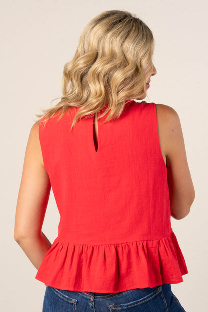 Bow Front Peplum Top