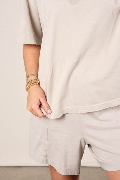 Addy Mae Mineral Washed Tee + Shorts Set