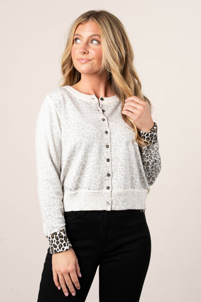 Matilda Faded Leopard Cardigan