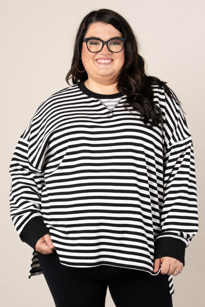 Terri Striped Top Stitch Top