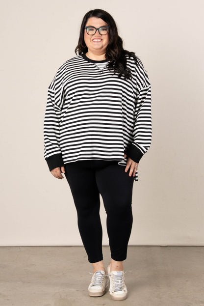 Terri Striped Top Stitch Top