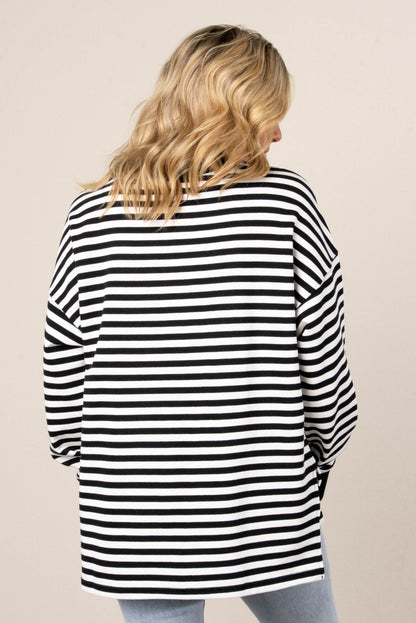 Terri Striped Top Stitch Top