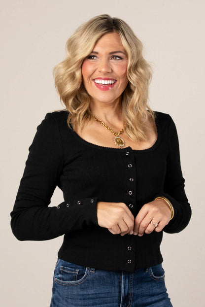 Juliette Snap Front Top