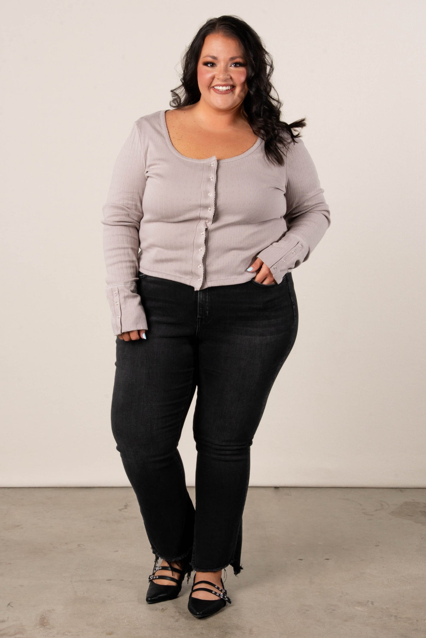 Juliette Snap Front Top