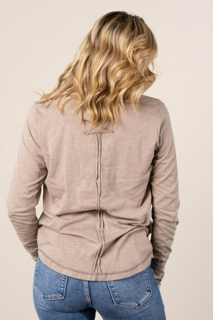 Megan Thumbhole Cuff Henley Top