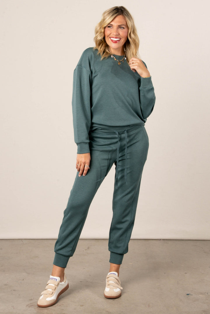Maddie Scuba Pullover + Jogger Lounge Set