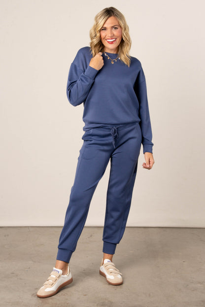 Maddie Scuba Pullover + Jogger Lounge Set
