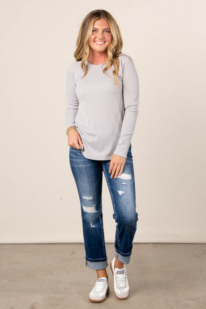 Addison Waffle Knit Raglan Top