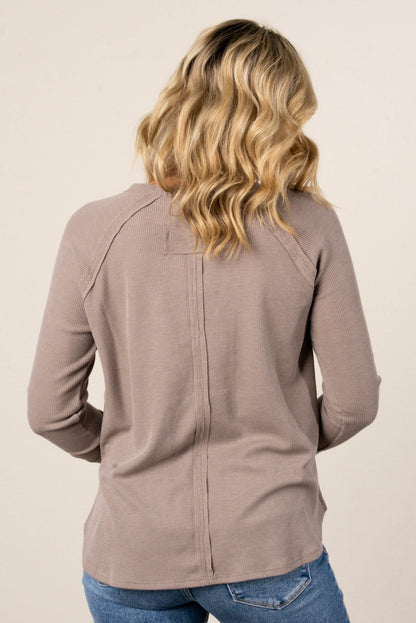 Everly Waffle Knit Raglan Top
