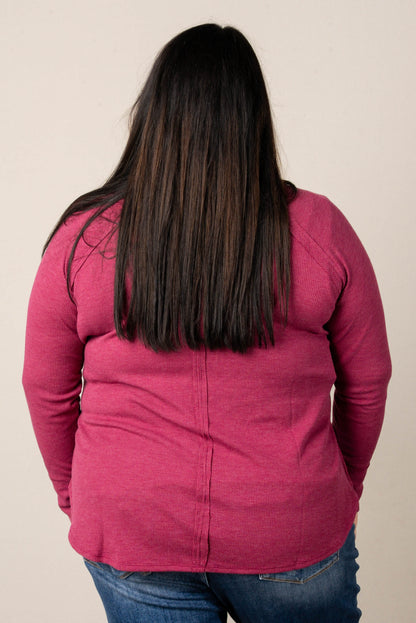 Everly Waffle Knit Raglan Top