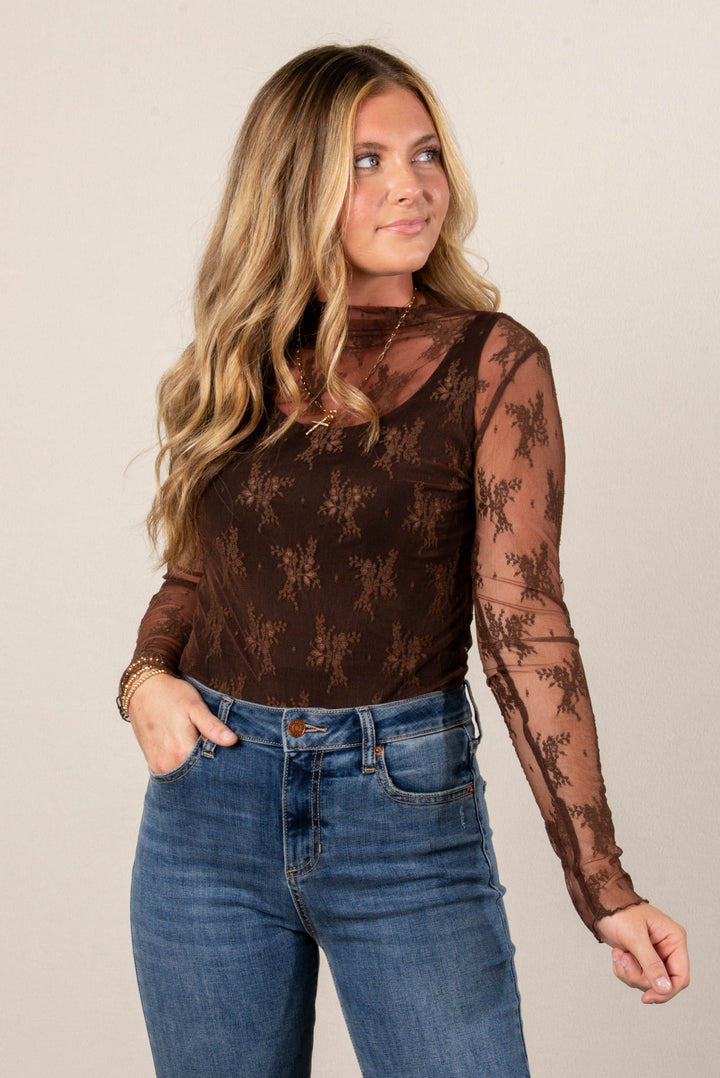 Eden Sheer Lace Layering Top
