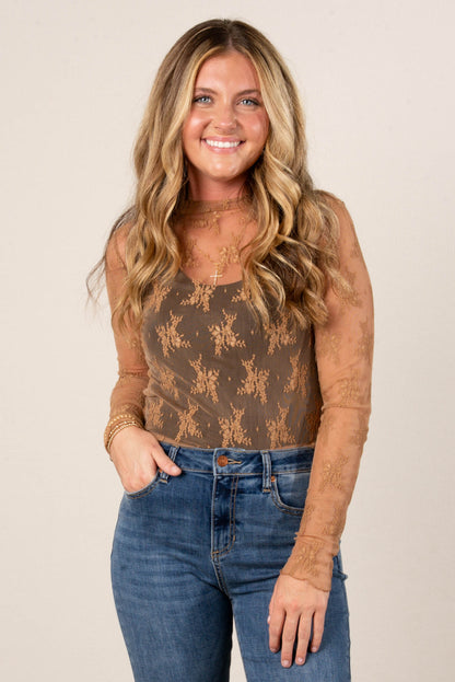 Eden Sheer Lace Layering Top