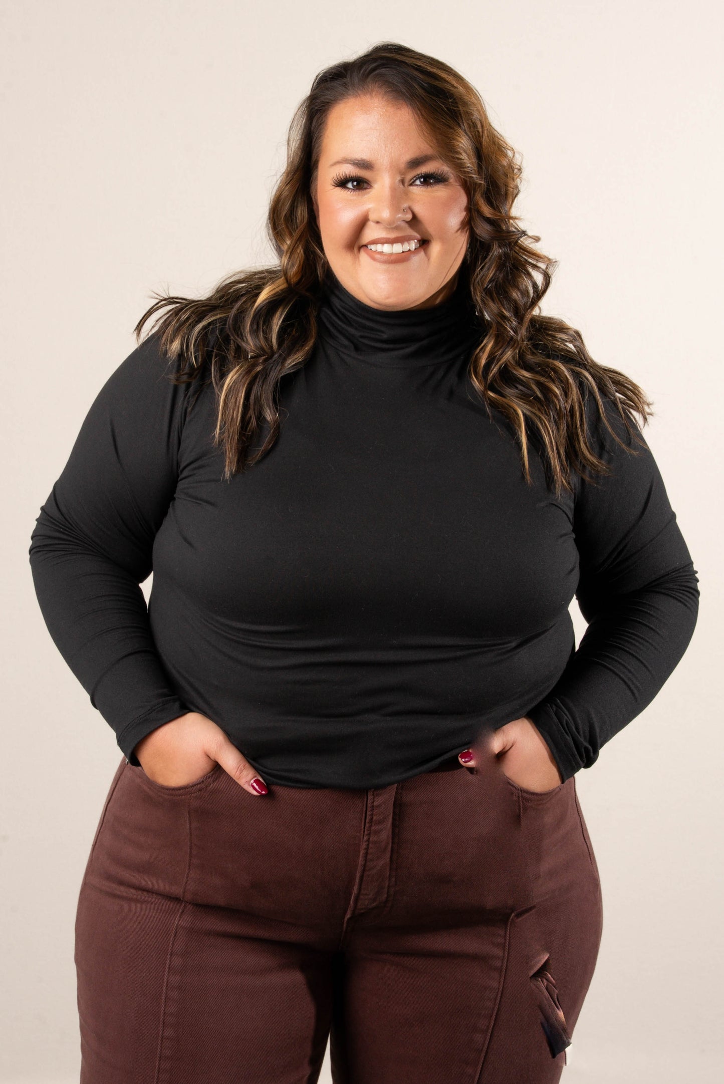 Cora Essential Microfiber Turtleneck Top