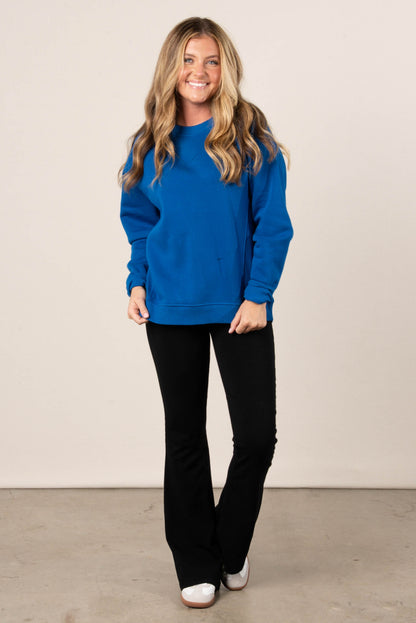Bella Mixed Knit Raglan Sweatshirt