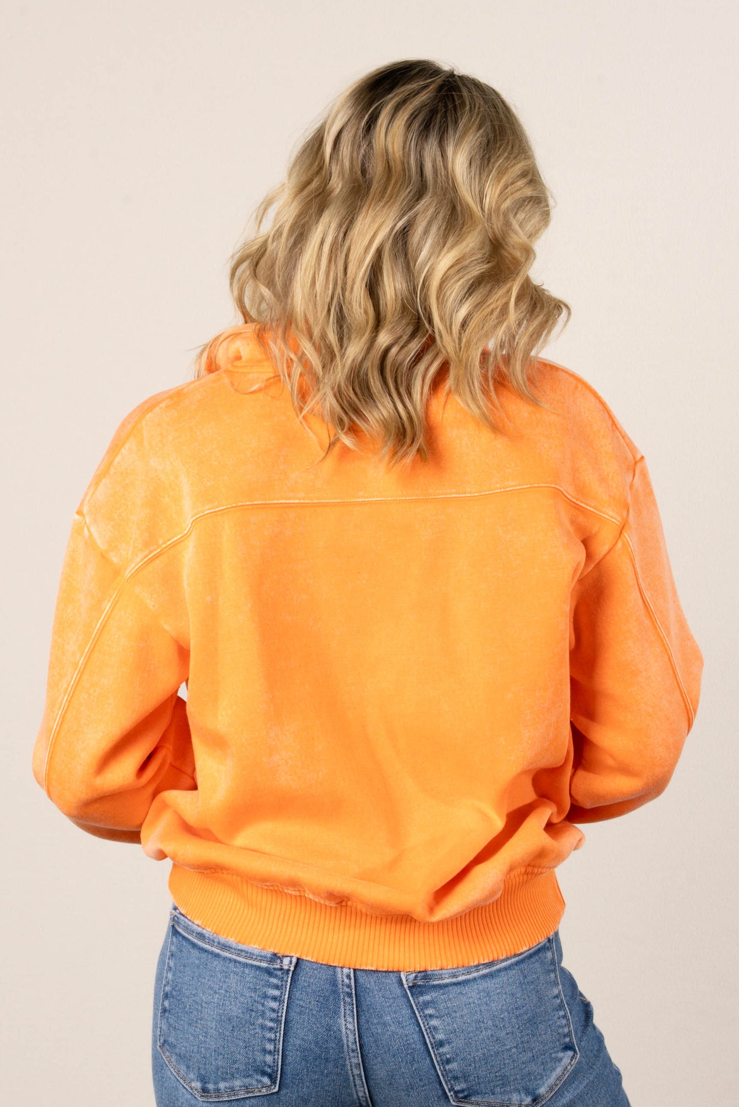 Hadley Acid Washed Quarter Zip Pullover