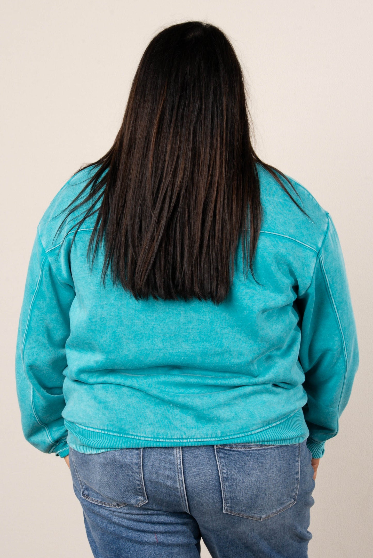 Hadley Acid Washed Quarter Zip Pullover