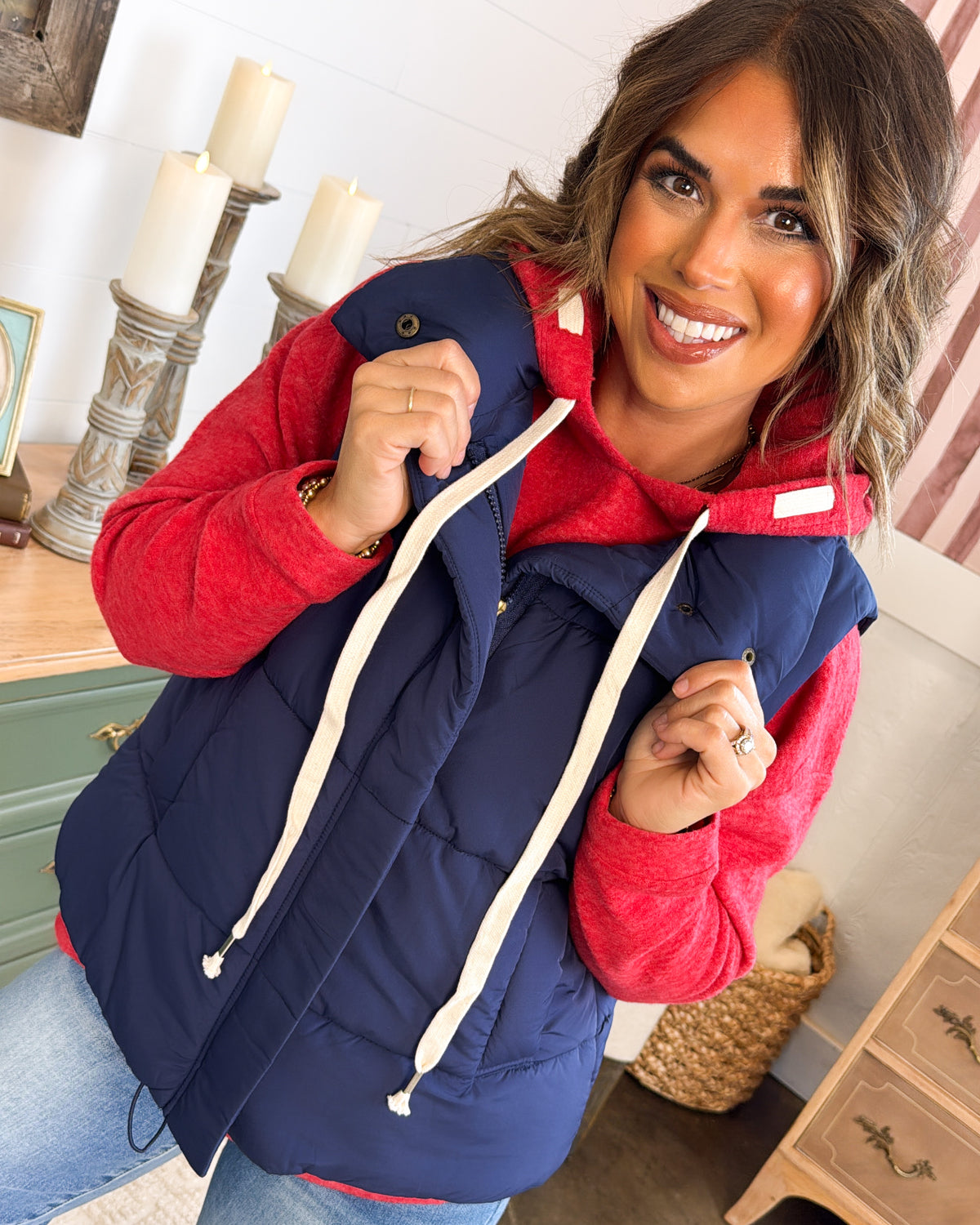 Skylar High Neck Puffer Vest