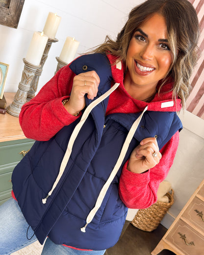 Skylar High Neck Puffer Vest