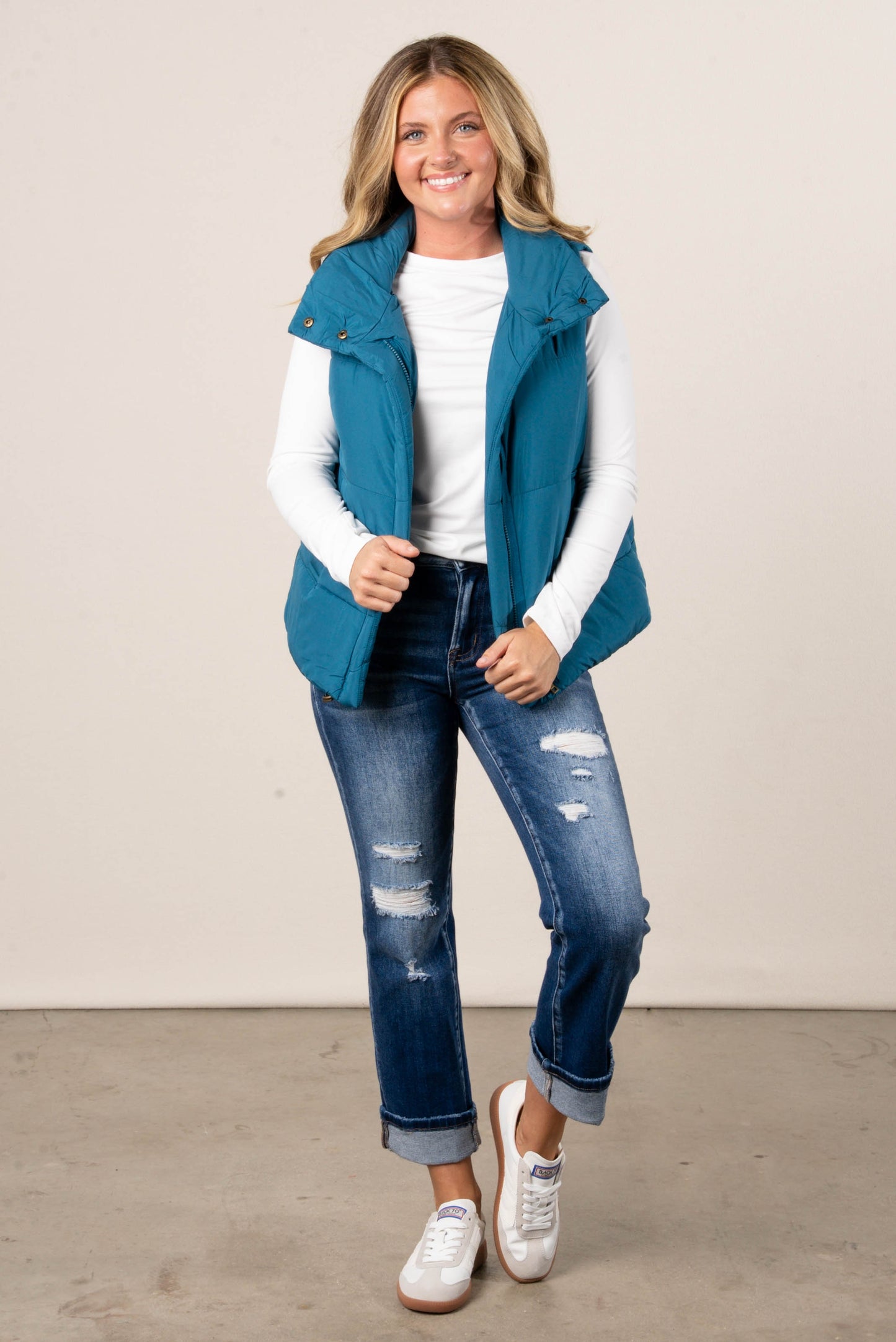 Skylar High Neck Puffer Vest