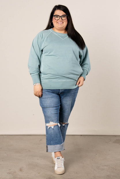 Sabrina Wash Dyed French Terry Pullover