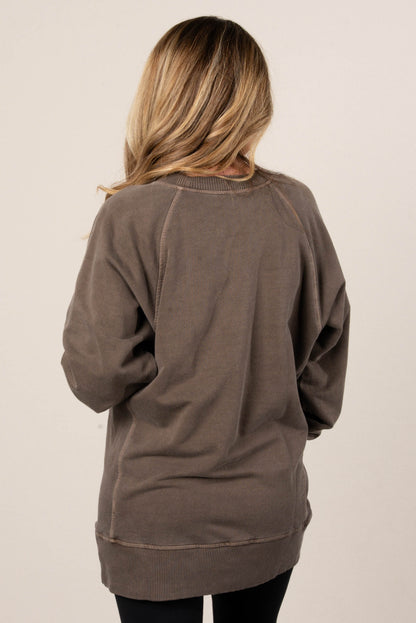 Sabrina Wash Dyed French Terry Pullover