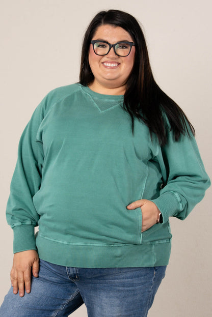 Sabrina Wash Dyed French Terry Pullover