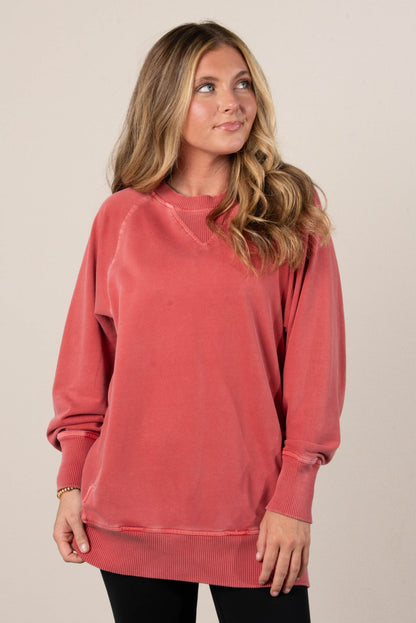 Sabrina Wash Dyed French Terry Pullover