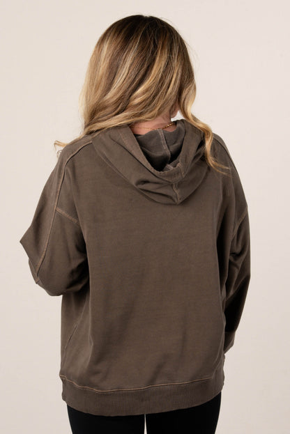 Andi Washed French Terry Hooded Pullover