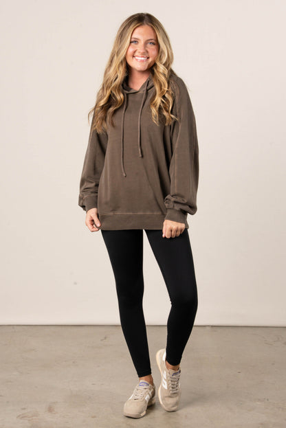 Andi Washed French Terry Hooded Pullover