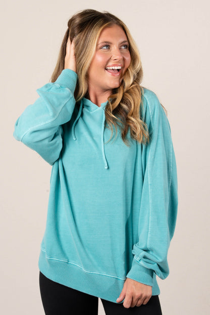 Andi Washed French Terry Hooded Pullover
