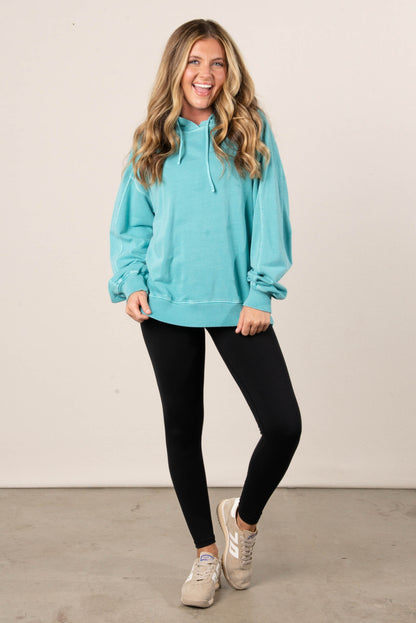 Andi Washed French Terry Hooded Pullover