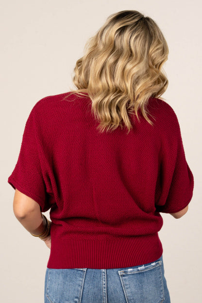 Winnie Textured Knit Dolman Sweater